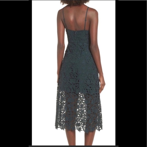Astr The Label Lace Midi Dress, Green - Picture 5 of 6